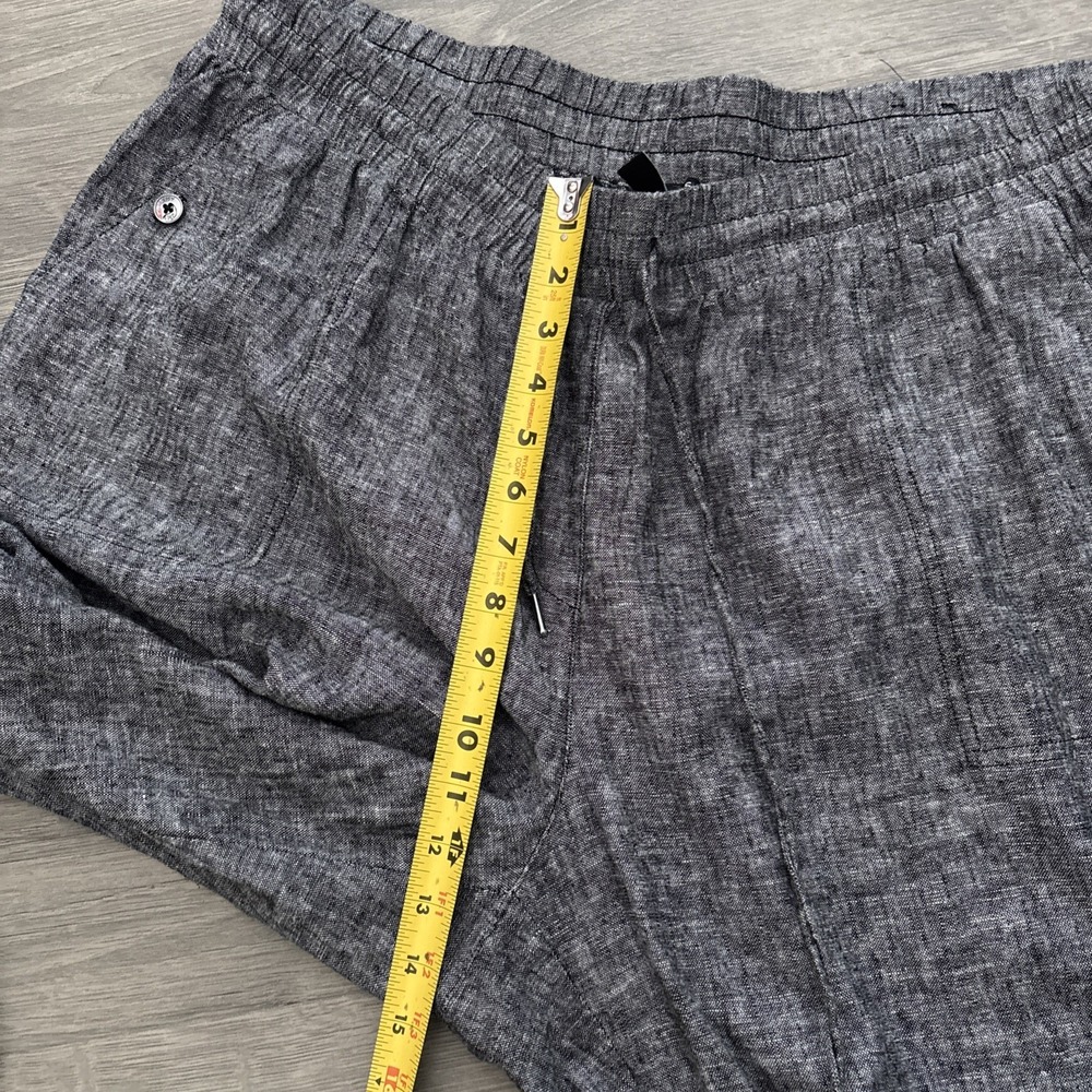 Jones New York Signature Women's Pants 2X Linen Blend Cuffed Drawstring - Picture 6 of 10